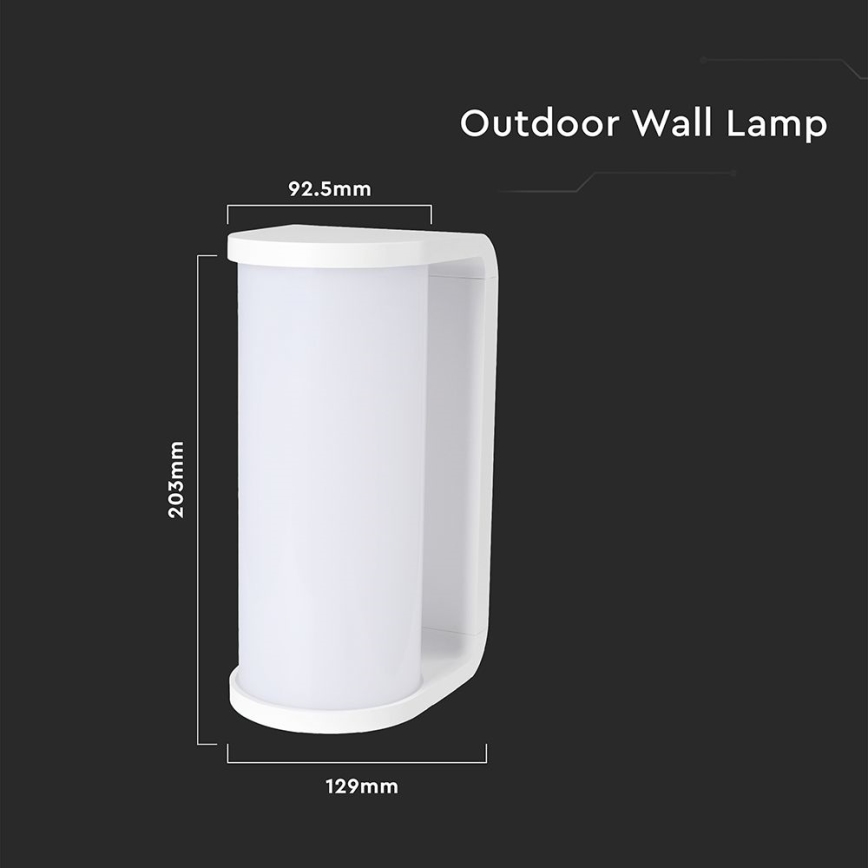 LED Wandlamp voor buiten LED/12W/230V 3000/4200/6500K IP65 wit