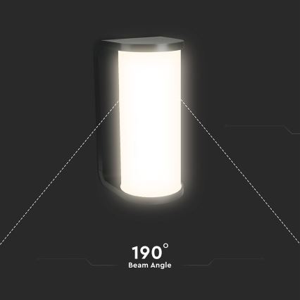 LED Wandlamp voor buiten LED/12W/230V 3000/4200/6500K IP65 zwart
