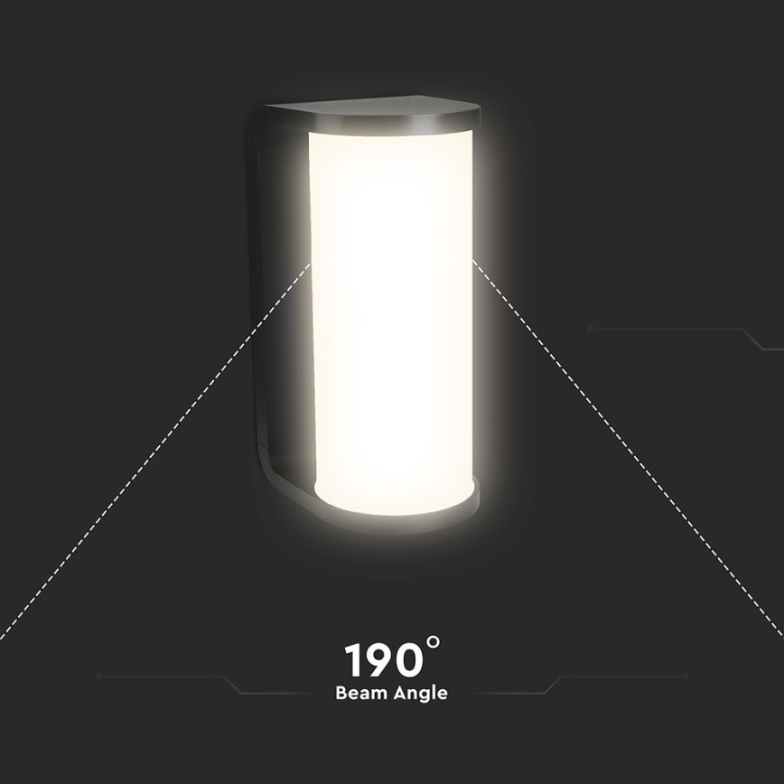 LED Wandlamp voor buiten LED/12W/230V 3000/4200/6500K IP65 zwart