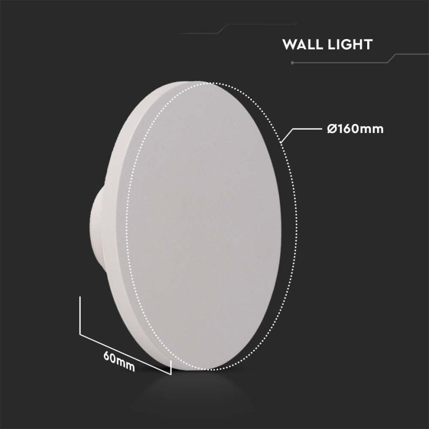 LED Wandlamp voor buiten LED/12W/230V 4000K IP65 wit