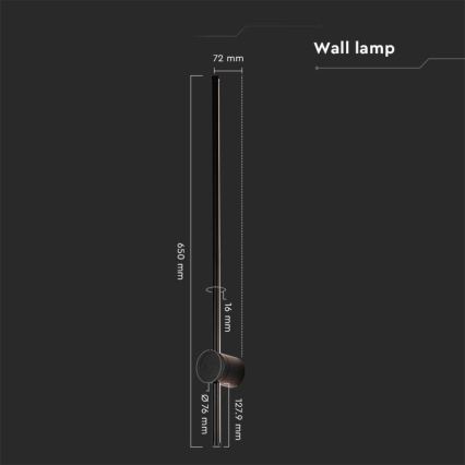 LED Wandlamp voor buiten LED/12W/230V 4000K IP65 zwart