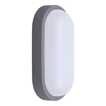 LED Wandlamp voor buiten LED/13W/230V 4000K IP54 grijs ovaal