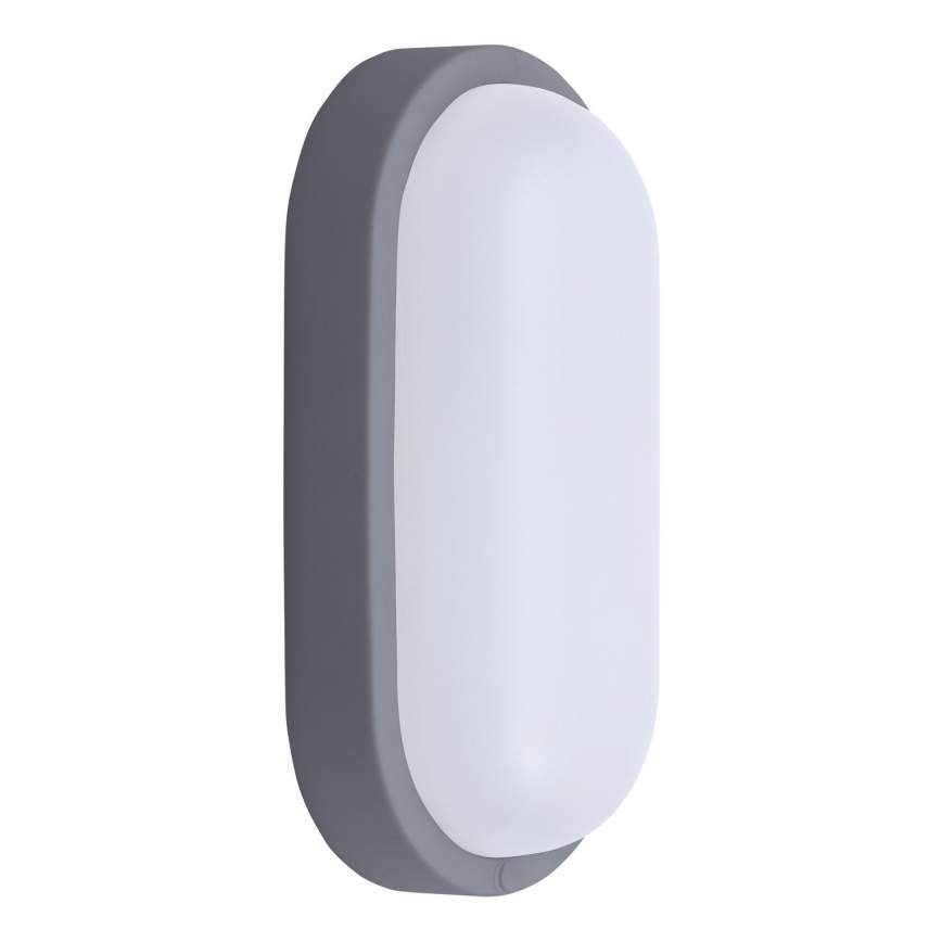 LED Wandlamp voor buiten LED/13W/230V 4000K IP54 grijs ovaal