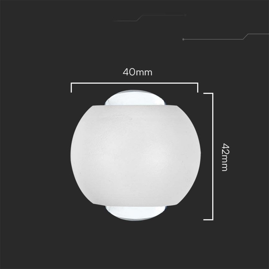 LED Wandlamp voor buiten LED/2W/230V 3000K IP54 wit