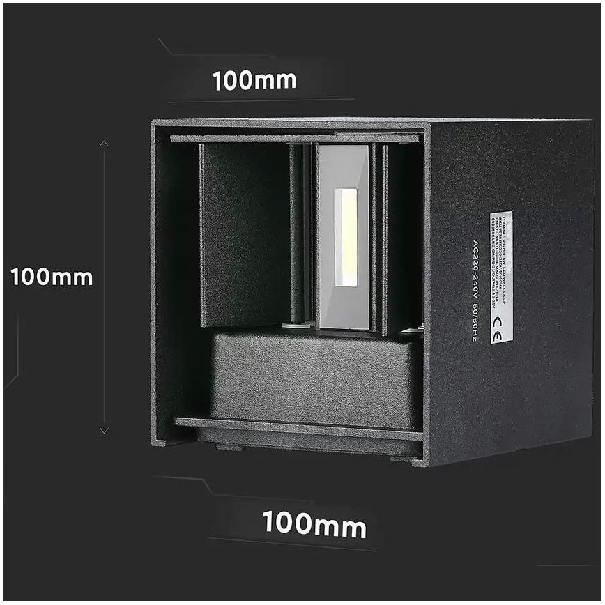 LED Wandlamp voor buiten LED/5W/230V 3000K IP65 zwart