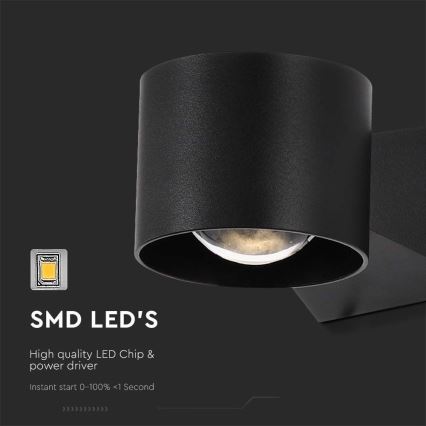 LED Wandlamp voor buiten LED/5W/230V 3000K IP65 zwart