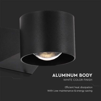 LED Wandlamp voor buiten LED/5W/230V 3000K IP65 zwart