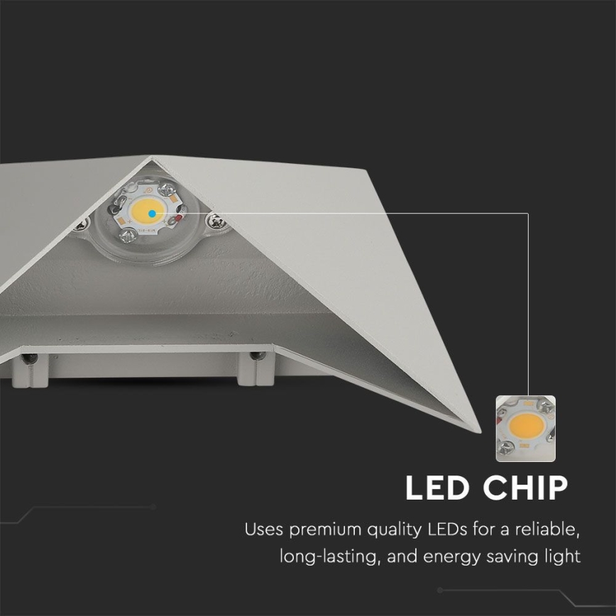 LED Wandlamp voor buiten LED/5W/230V 4000K IP65 grijs
