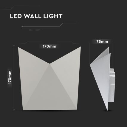 LED Wandlamp voor buiten LED/5W/230V 4000K IP65 grijs
