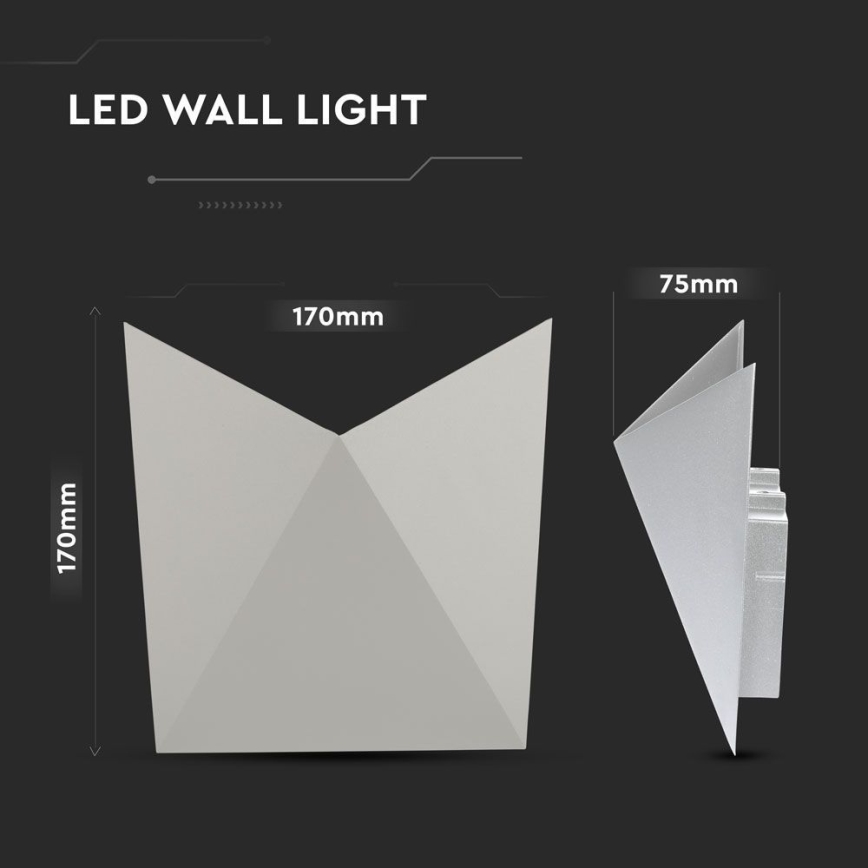 LED Wandlamp voor buiten LED/5W/230V 4000K IP65 grijs