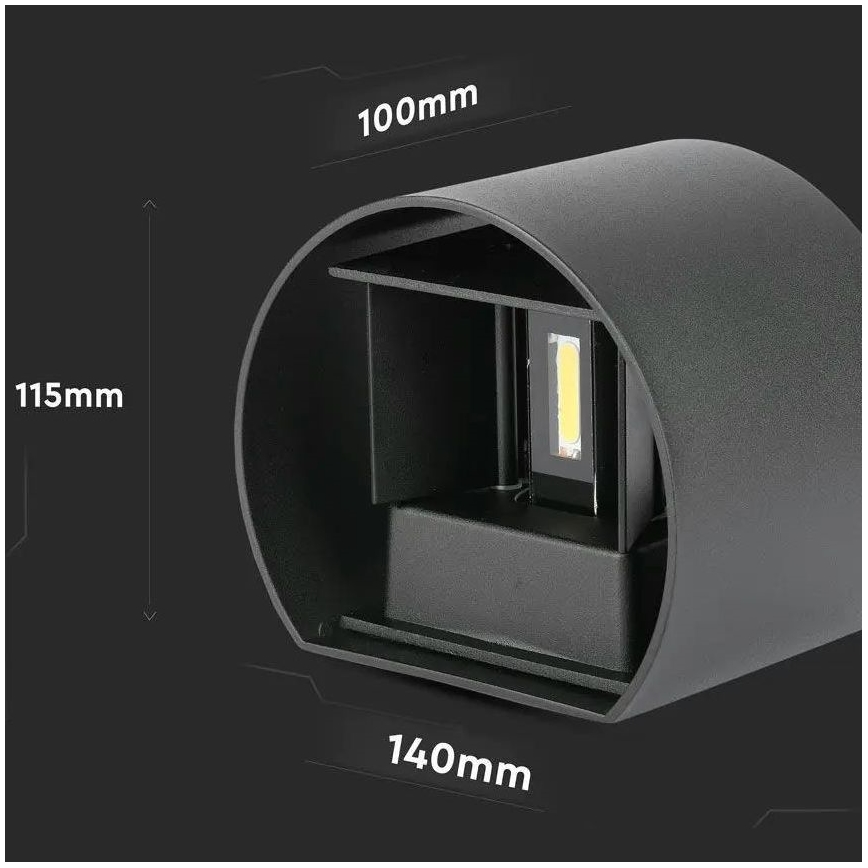 LED Wandlamp voor buiten LED/6W/230V 4000K IP65 zwart