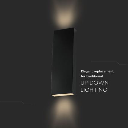 LED Wandlamp voor buiten LED/8W/230V 4000K IP65 zwart