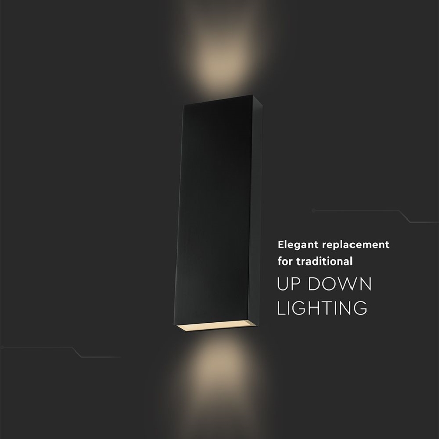 LED Wandlamp voor buiten LED/8W/230V 4000K IP65 zwart