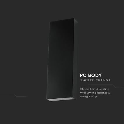 LED Wandlamp voor buiten LED/8W/230V 4000K IP65 zwart