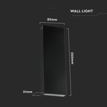 LED Wandlamp voor buiten LED/8W/230V 4000K IP65 zwart