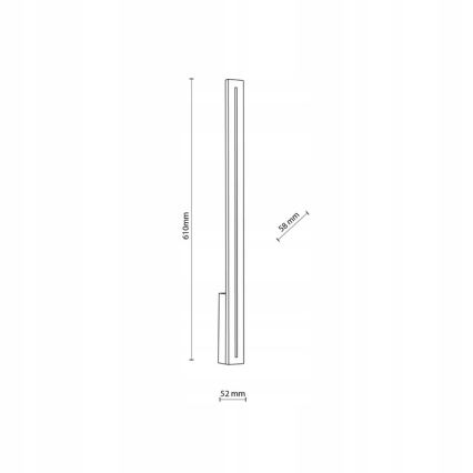 LED Wandlamp voor buiten LINEA LED/12W/230V IP65 61 cm antraciet