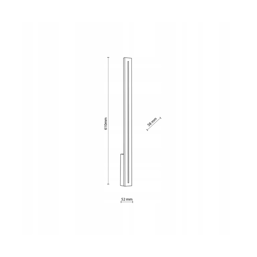 LED Wandlamp voor buiten LINEA LED/12W/230V IP65 61 cm antraciet