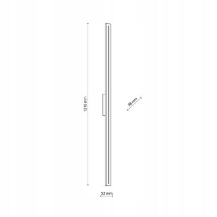 LED Wandlamp voor buiten LINEA LED/30W/230V IP65 121 cm antraciet