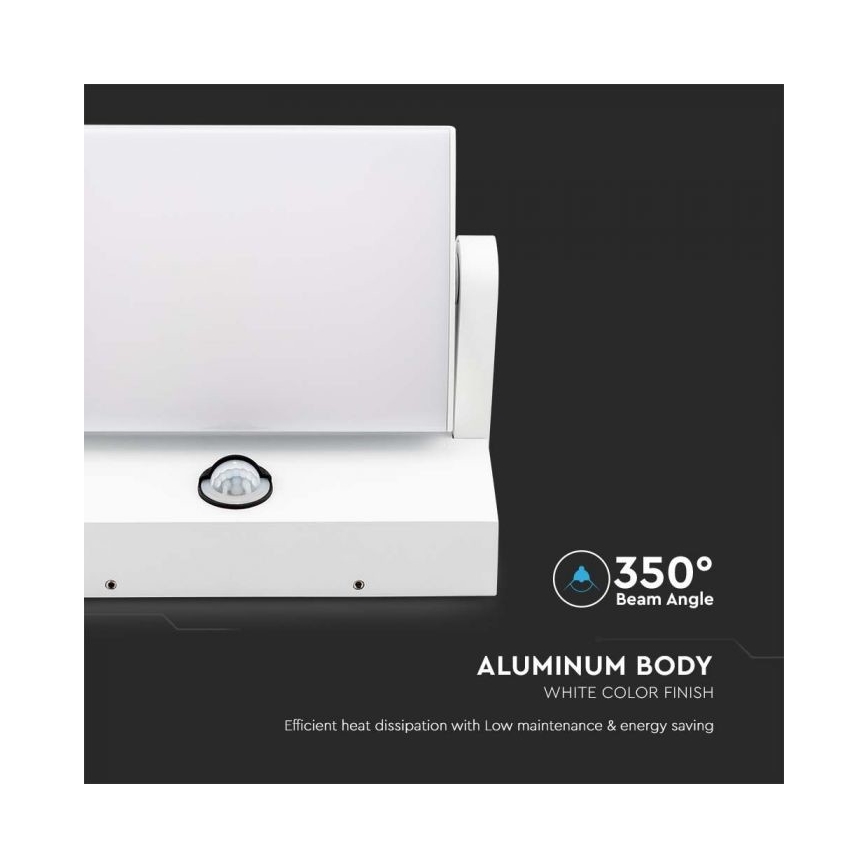 LED Wandlamp voor buiten met sensor LED/17W/230V 4000K IP65 wit