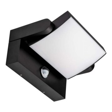 LED Wandlamp voor buiten met sensor LED/17W/230V 4000K IP65 zwart