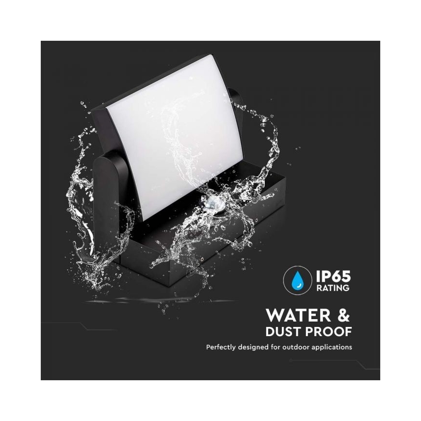 LED Wandlamp voor buiten met sensor LED/17W/230V 4000K IP65 zwart