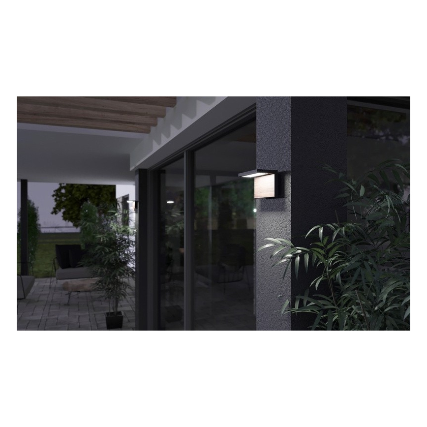 LED Wandlamp voor buiten NATURA LED/12W/230V 4000K IP65 bruin/antraciet
