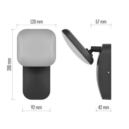 LED Wandlamp voor buiten NIKA LED/12,5W/230V IP44