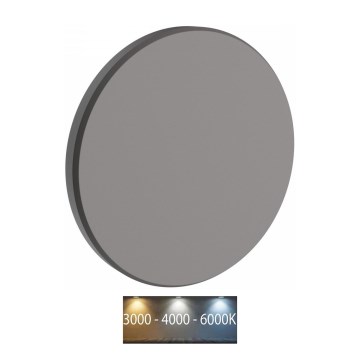 LED Wandlamp voor buiten PIATTA LED/18W/230V 3000/4000/6000K diameter 25 cm IP44 grijs