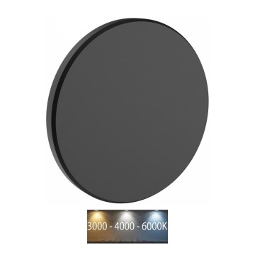 LED Wandlamp voor buiten PIATTA LED/18W/230V 3000/4000/6000K diameter 25 cm IP44 zwart