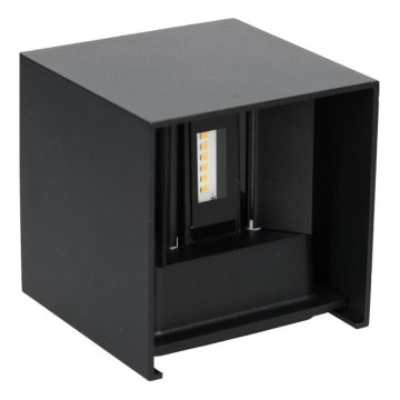 LED Wandlamp voor buiten QUERK 2xLED/3W/230V 3000K IP54 zwart