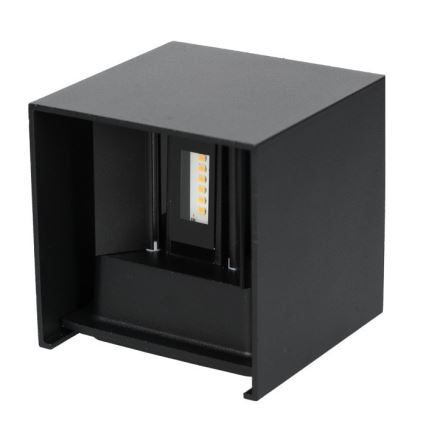 LED Wandlamp voor buiten QUERK 2xLED/3W/230V 3000K IP54 zwart