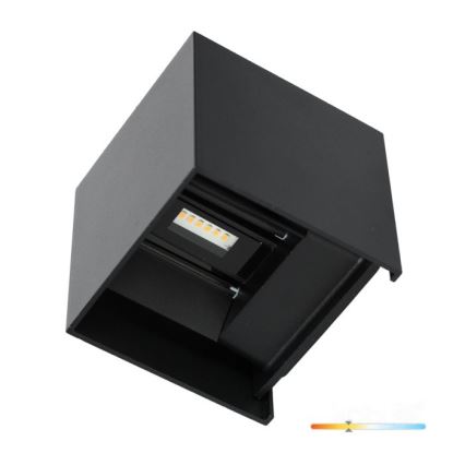 LED Wandlamp voor buiten QUERK 2xLED/3W/230V 3000K IP54 zwart