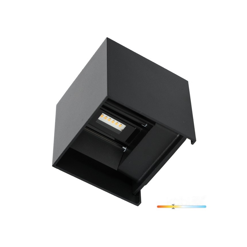 LED Wandlamp voor buiten QUERK 2xLED/3W/230V 3000K IP54 zwart