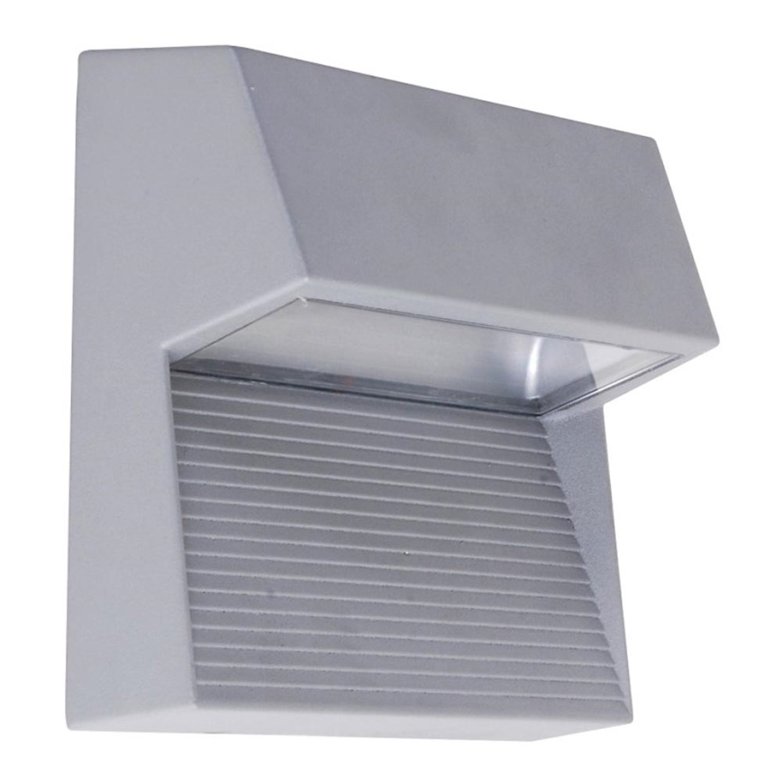 LED Wandlamp voor buiten RADIUS 3xLED/1W zilver IP65