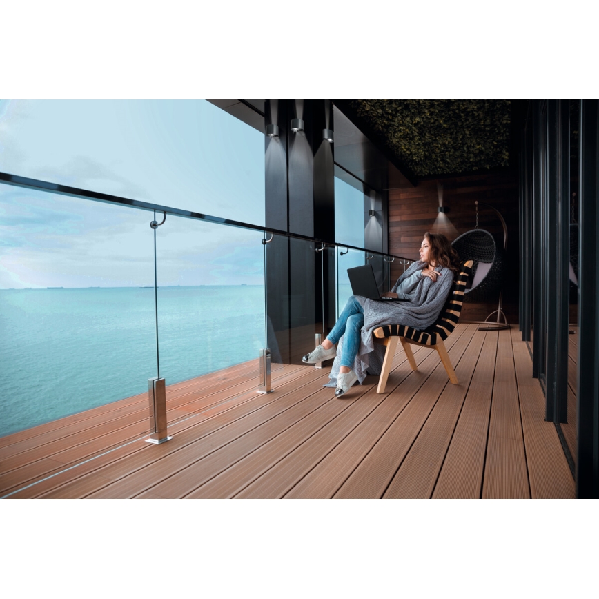 LED Wandlamp voor buiten REKA LED/7W/230V IP54 antraciet