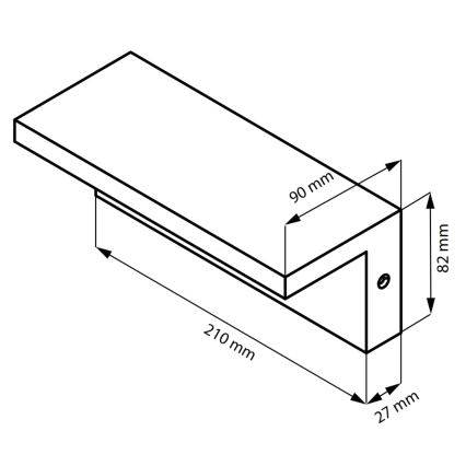 LED Wandlamp voor buiten TESA LED/10W/230V IP54 zwart