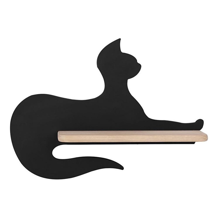 LED wandlamp voor kinderen inclusief plank BLACK CAT LED/5W/230V