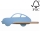 LED wandlamp voor kinderen inclusief plank CAR LED/5W/230V blauw/hout