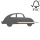 LED wandlamp voor kinderen inclusief plank CAR LED/5W/230V grijs/hout