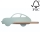 LED wandlamp voor kinderen inclusief plank CAR LED/5W/230V groen/hout