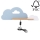 LED wandlamp voor kinderen inclusief plank CLOUD LED/5W/230V blauw/wit