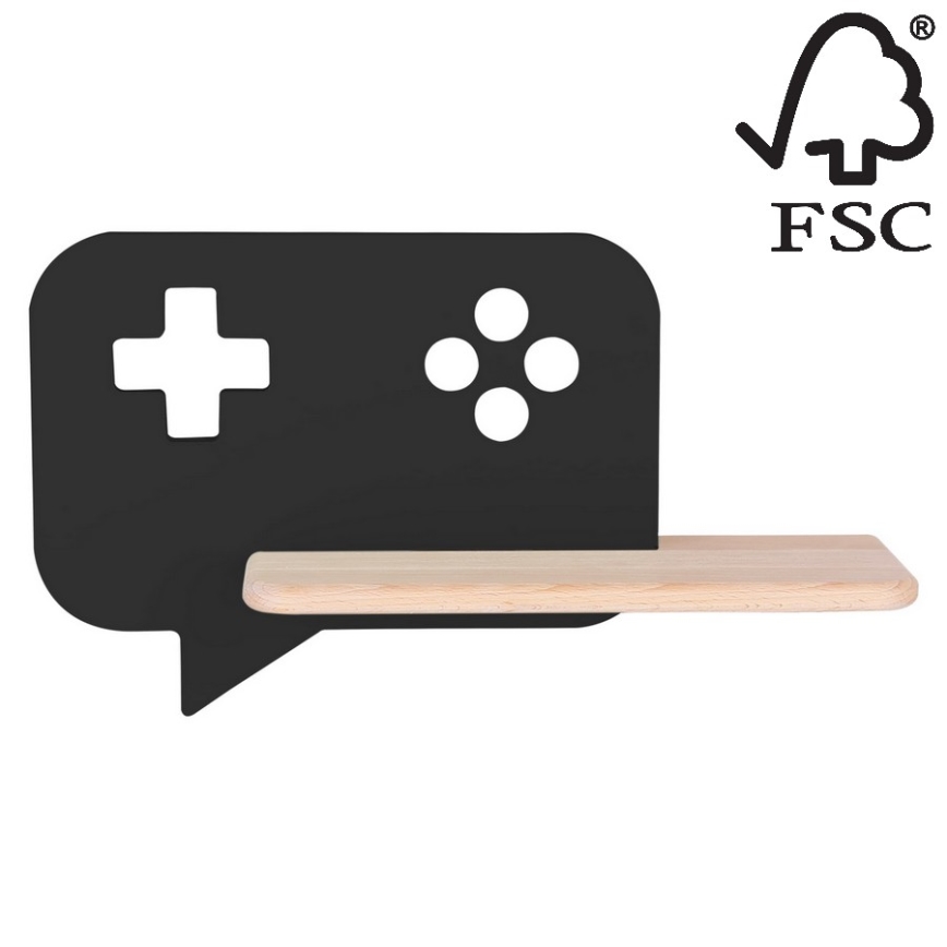 LED wandlamp voor kinderen inclusief plank CONSOLE LED/5W/230V zwart