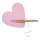 LED wandlamp voor kinderen inclusief plank HEART LED/5W/230V roze/hout