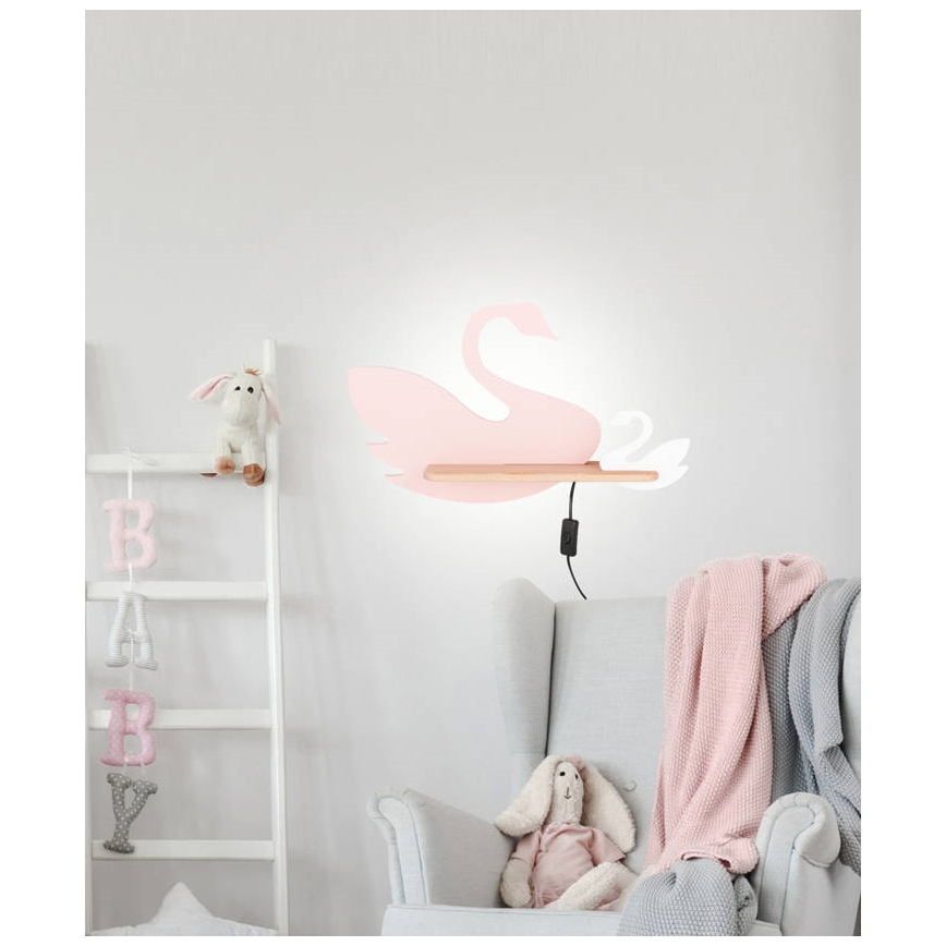 LED wandlamp voor kinderen inclusief plank SWAN LED/5W/230V