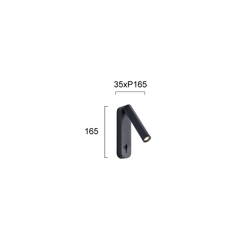 LED-wandspot ABRIEL LED/6W/230V zwart