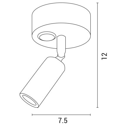 LED Wandspot ARISTON LED/3W/230V 3000K zwart