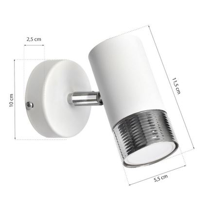 LED Wandspot DANI 1xGU10/8W/230V