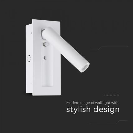 LED-wandspot LED/2W/230V 3000K wit