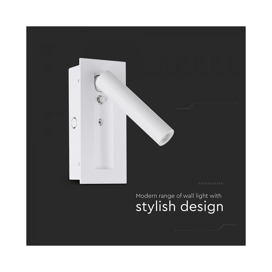 LED-wandspot LED/2W/230V 3000K wit