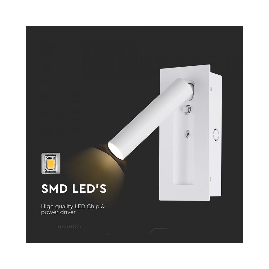 LED-wandspot LED/2W/230V 3000K wit